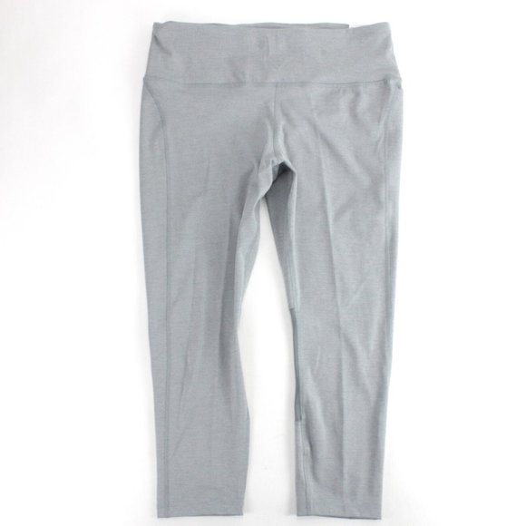 Nike Fast Womens Mid-Rise Crop Running Leggings Gray Size Large - Picture 3 of 10